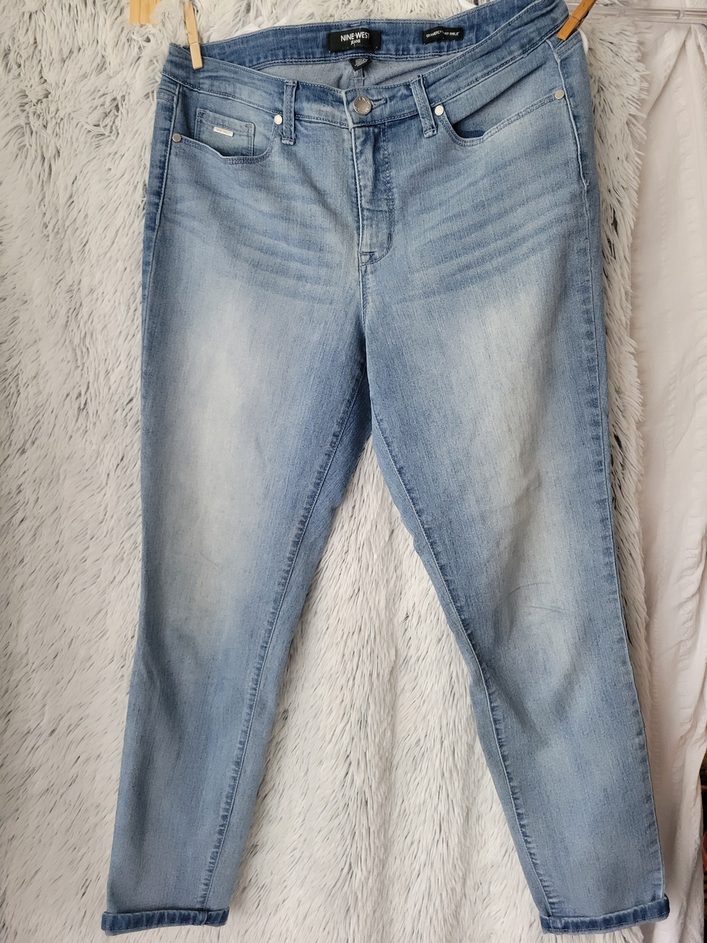 Nine West Light Wash High-Rise Jeans